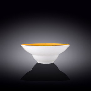 Тарелка 22,5 см глубокая жёлтая  Wilmax "Spiral" / 261606