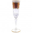 Бокалы для шампанского 180 мл 6 шт  RCR Cristalleria Italiana SpA &quot;Timon /Адажио /Золото на розовом&quot; / 156118