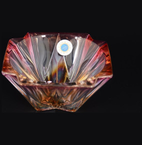 Ваза для конфет 14,5 см  Crystalite Bohemia "Метрополитэн /Янтарно-красная" R-G / 114733
