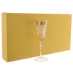 Бокалы для шампанского 150 мл 6 шт медовые  RCR Cristalleria Italiana SpA &quot;Timon /Lady Diamond /Золото&quot; / 301188