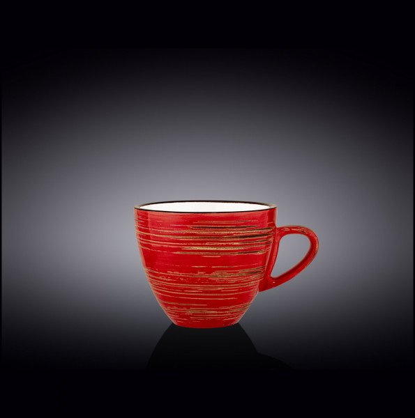 Чайная чашка 300 мл красная  Wilmax &quot;Spiral&quot; / 261566