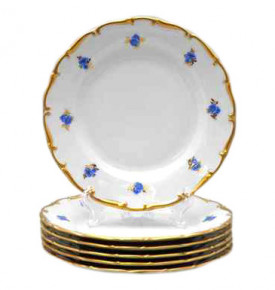 Набор тарелок 17 см 6 шт  Bohemia Porcelan Moritz Zdekauer 1810 s.r.o. "Анжелика /Незабудка" / 010870