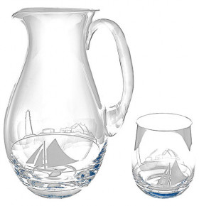 Набор для воды 7 предметов (кувшин 1,9 л + 6 стаканов по 460 мл)  Rona "Кораблик" / 064824