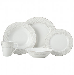 Набор посуды на 4 персоны 20 предметов серый  Maxwell & Williams "Jewel" (подарочная упаковка) / 291784