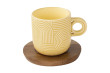 Набор кофейных чашек 110 мл 4 шт на подставке (сирен;зелён;роз;св.жёлт)  Easy Life &quot;Радуга&quot; (подар. упаковка) / 331264