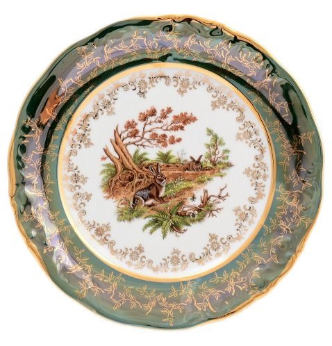 Набор тарелок 21 см 6 шт  Sterne porcelan &quot;Фредерика /Охота зеленая&quot; / 128771