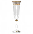 Бокалы для шампанского 190 мл 6 шт  Bohemia &quot;Анжела /Платина в золотой оправе&quot; E-V / 108841