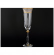 Бокалы для шампанского 190 мл 6 шт  Bohemia &quot;Анжела /Платина в золотой оправе&quot; E-V / 108841