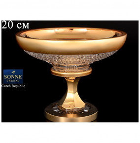 Ваза для конфет 20 см н/н  Sonne Crystal "Хрусталь с золотом" / 064135