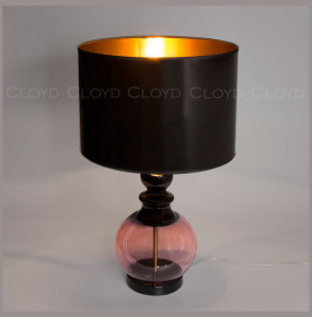 Настольная лампа 1 рожковая  Cloyd "PONTIFICA" / выс. 61 см - латунь - розовое стекло / 347272