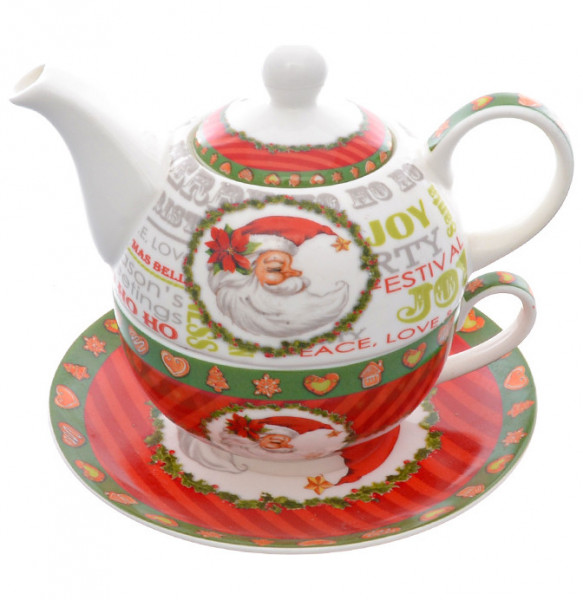Чайный набор 3 предмета (заварочный чайник + чайная пара)  Royal Classics &quot;Christmas time /Royal Classic&quot; / 228237