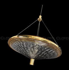 Подвесной светильник 1 рожковый  Cloyd "FANTOM" / Ø32 см- прозрачн. - золото / 331975