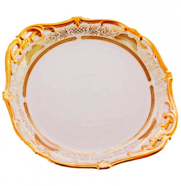Пирожковая тарелка 28 см  Weimar Porzellan &quot;Веймар /Симфония /Золотая&quot; / 012305