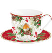 Чайная пара 370 мл  Easy Life &quot;Рождественские ягоды&quot; (подарочная упаковка) / 338036