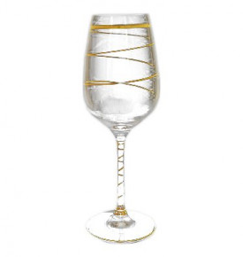 Бокалы для белого вина 340 мл 6 шт  Rona "Престиж /Золотая спираль" / 061207