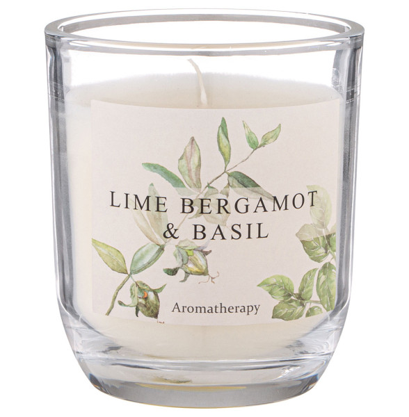 Свеча ароматизированная в стакане 7,5 х 8,5 см  LEFARD &quot;Llime bergamot &amp; basil&quot; / 348311