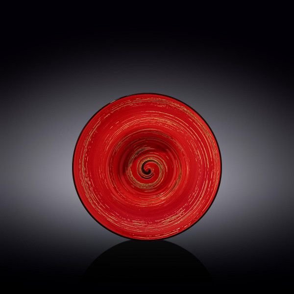 Тарелка 20 см глубокая красная  Wilmax &quot;Spiral&quot; / 261552