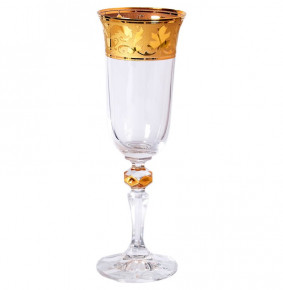 Бокалы для шампанского 150 мл 6 шт  Bohemia "Кристина /Kanada /золото" R-G / 134261