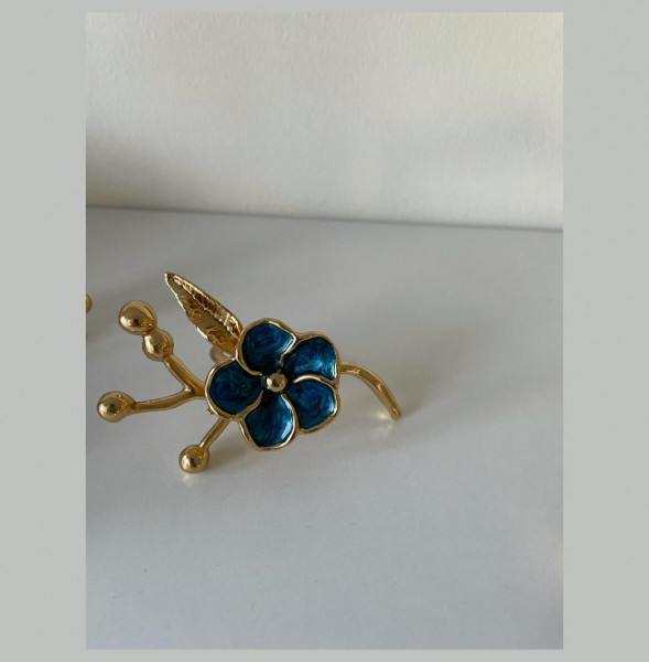 Кольцо для салфетки  Yagmur Hediyelik &quot;Цветок синий&quot; / 280163