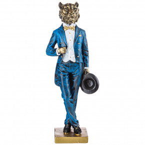 Фигурка 13 х 9 х 36 см  LEFARD "Тигр-джентльмен в синем костюме" / 270676