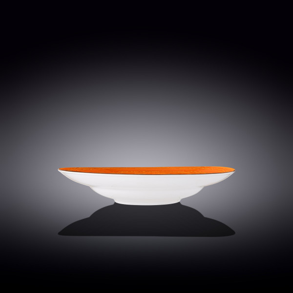 Тарелка 25,5 см глубокая оранжевая  Wilmax &quot;Spiral&quot; / 261583