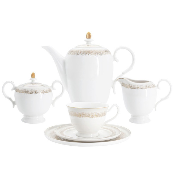 Чайный сервиз на 6 персон 21 предмет  Anna Lafarg Emily &quot;Золотая мечта&quot; (подарочная упаковка) / 339334