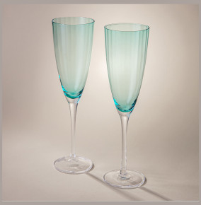 Бокалы для шампанского 290 мл 2 шт  LEFARD "Mirage emerald" / 343529