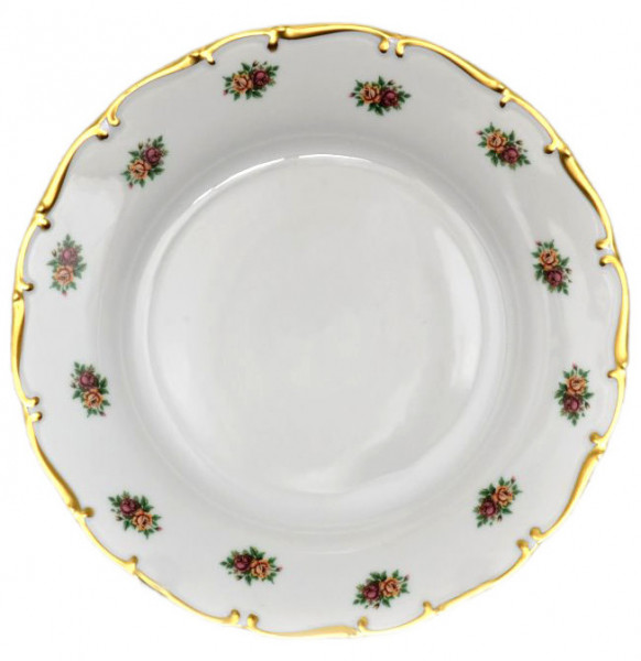 Набор тарелок 21 см 6 шт  Bohemia Porcelan Moritz Zdekauer 1810 s.r.o. &quot;Анжелика /Маленькие розочки&quot; / 027600