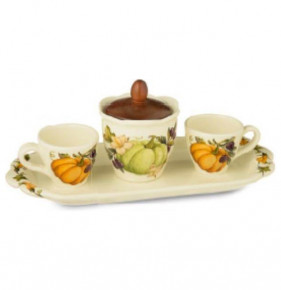 Кофейный набор на 2 персоны 5 предметов  Artigianato Ceramico by Caroline "Artigianato ceramico /Тыква" / 243601
