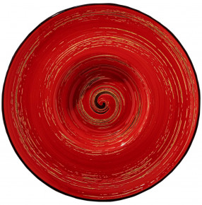 Тарелка 27 см глубокая красная  Wilmax "Spiral" / 261556