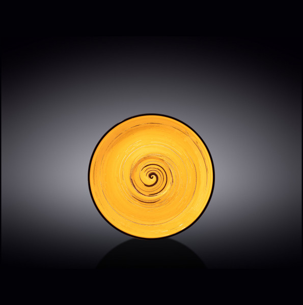 Блюдце 14 см жёлтое  Wilmax &quot;Spiral&quot; / 261619