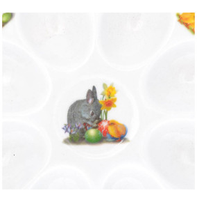 Блюдо для яиц 15 см  Chodov "Корона /Весна /Кролик и цыплёнок"  / 255575