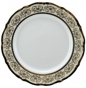 Набор тарелок 25 см 6 шт  Bavarian Porcelain "Мария-Тереза /Цветочная роспись /Бежевая" / 272648