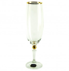 Бокалы для шампанского 190 мл 6 шт  Crystalex CZ s.r.o. "Кармен /Отводка золото" / 005593