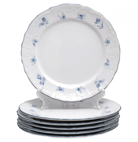 Набор тарелок 21 см 6 шт  Thun &quot;Бернадотт /Синий цветок&quot; / 006224