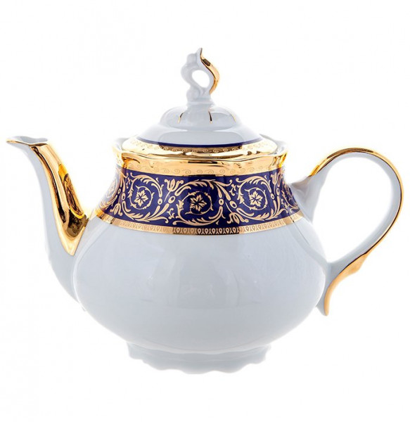 Заварочный чайник 1,2 л  Thun &quot;Констанция /Синяя полоса с золотом&quot; / 112615