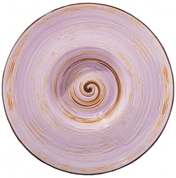 Тарелка 24 см глубокая сиреневая  Wilmax &quot;Spiral&quot; / 261688