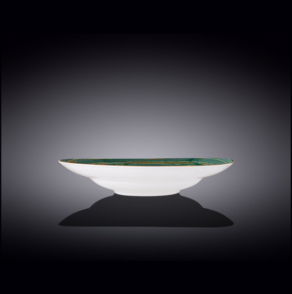 Тарелка 25,5 см глубокая зелёная  Wilmax &quot;Spiral&quot; / 261636