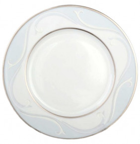 Набор тарелок 20 см 6 шт  Bavarian Porcelain "Верона /Голубая волна /платина" / 040454