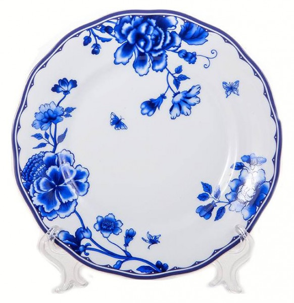 Набор тарелок 19 см 6 шт  Epiag &quot;Аляска /Цветы /2727 /синие&quot; / 148564