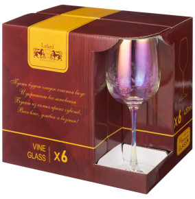 Бокал для белого вина 420 мл 6 шт  LEFARD "Flower /Лиловая дымка" / 328016