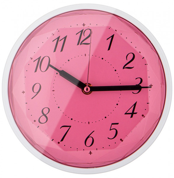 Часы настенные 20 х 20 х 4,7 см розовые  LEFARD &quot;МОДЕРН&quot; / 269678