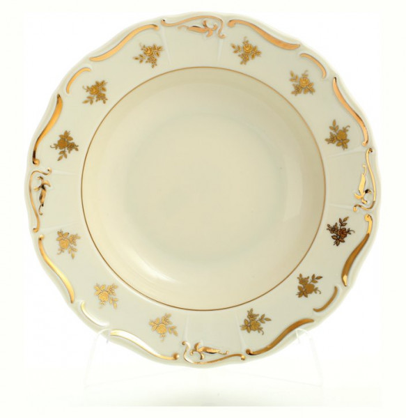 Набор тарелок 23 см 6 шт глубокие  Thun &quot;Мария-Луиза /Золотая розочка /СК&quot; / 140806