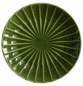 Тарелка 20,5 см зелёная  Мята "Водяной цветок" / 309328