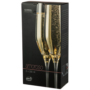 Бокалы для шампанского 200 мл 2 шт  Crystalex CZ s.r.o. "Аморосо /Без декора" / 111235