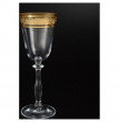 Бокалы для шампанского 190 мл 6 шт  Crystalite Bohemia &quot;Анжела /Цветочный узор на золоте&quot; / 038691