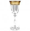 Бокалы для шампанского 190 мл 6 шт  Crystalite Bohemia &quot;Анжела /Цветочный узор на золоте&quot; / 038691