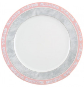 Набор тарелок 17 см 6 шт  Thun "Яна /Серый мрамор с розовым кантом" / 056350