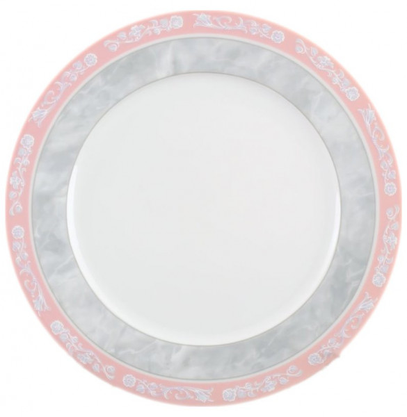 Набор тарелок 17 см 6 шт  Thun &quot;Яна /Серый мрамор с розовым кантом&quot; / 056350