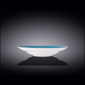 Тарелка 25,5 см глубокая голубая  Wilmax "Spiral" / 261662